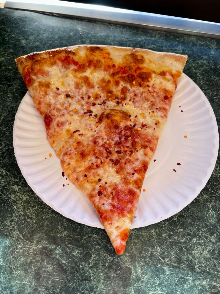 Slice of cheese pizza from Joe's Pizza