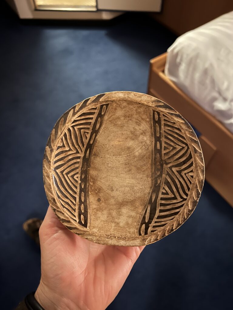 wooden bowl from crafts market in Swakopmund, Namibia