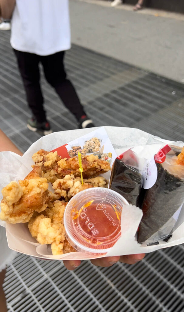 karaage and onigiri from Tor-Bien at JAPAN Fes