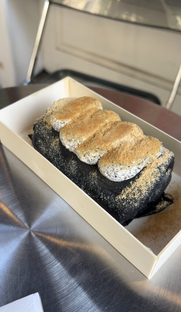 Black Sesame Crepe Take from Ando Patisserie