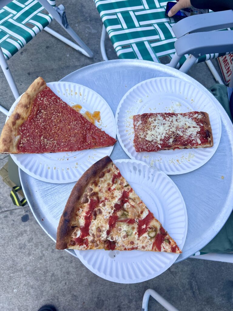 pizza slices from Fini Pizza  