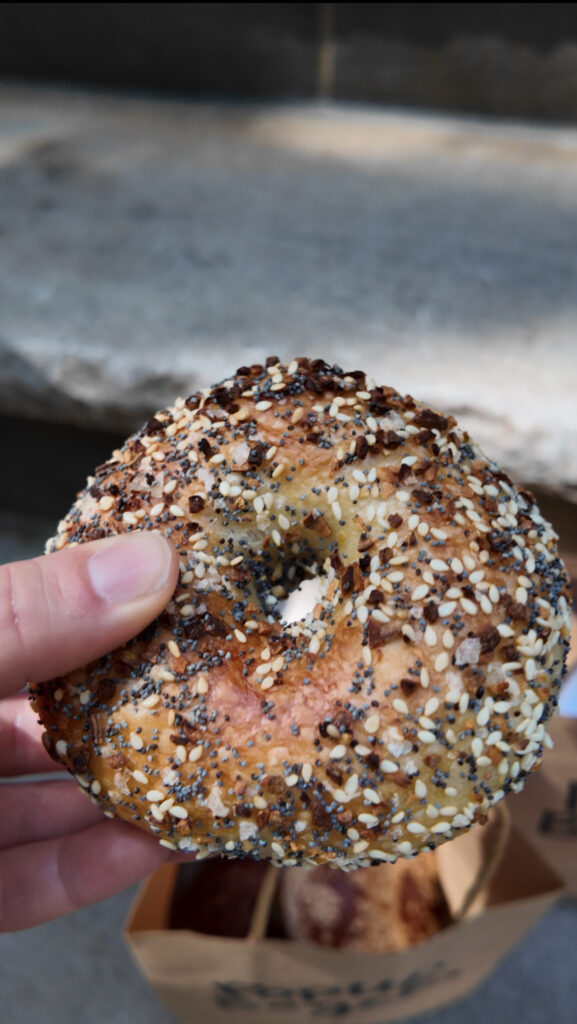 everything bagel from PopUp Bagels