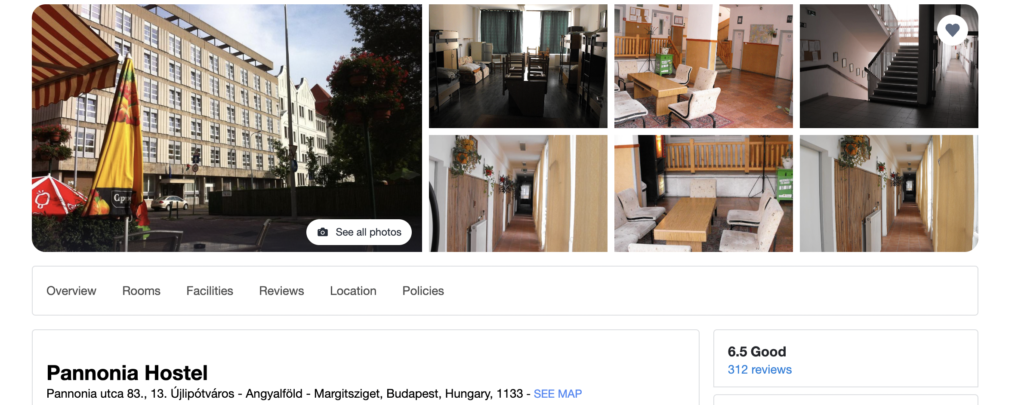 accommodation in budapest